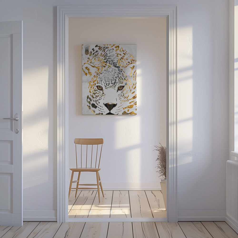 Grunge jaguar gold | Leinwand-Bilder