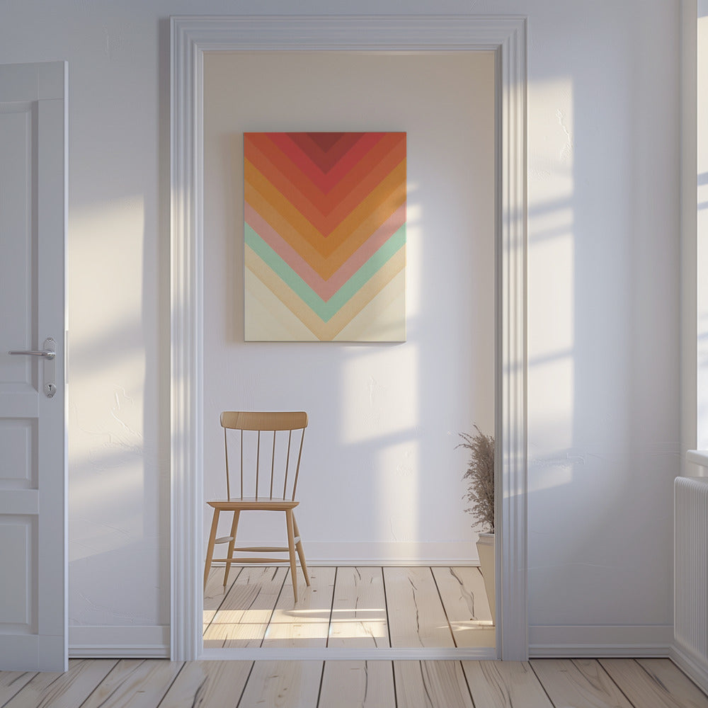 Regenbogen-Chevrons | Leinwand