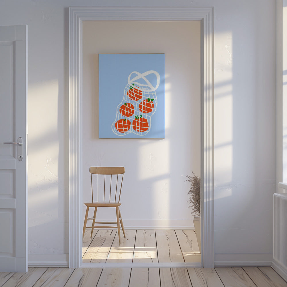 Tomaten im Netz | Leinwand-Bilder