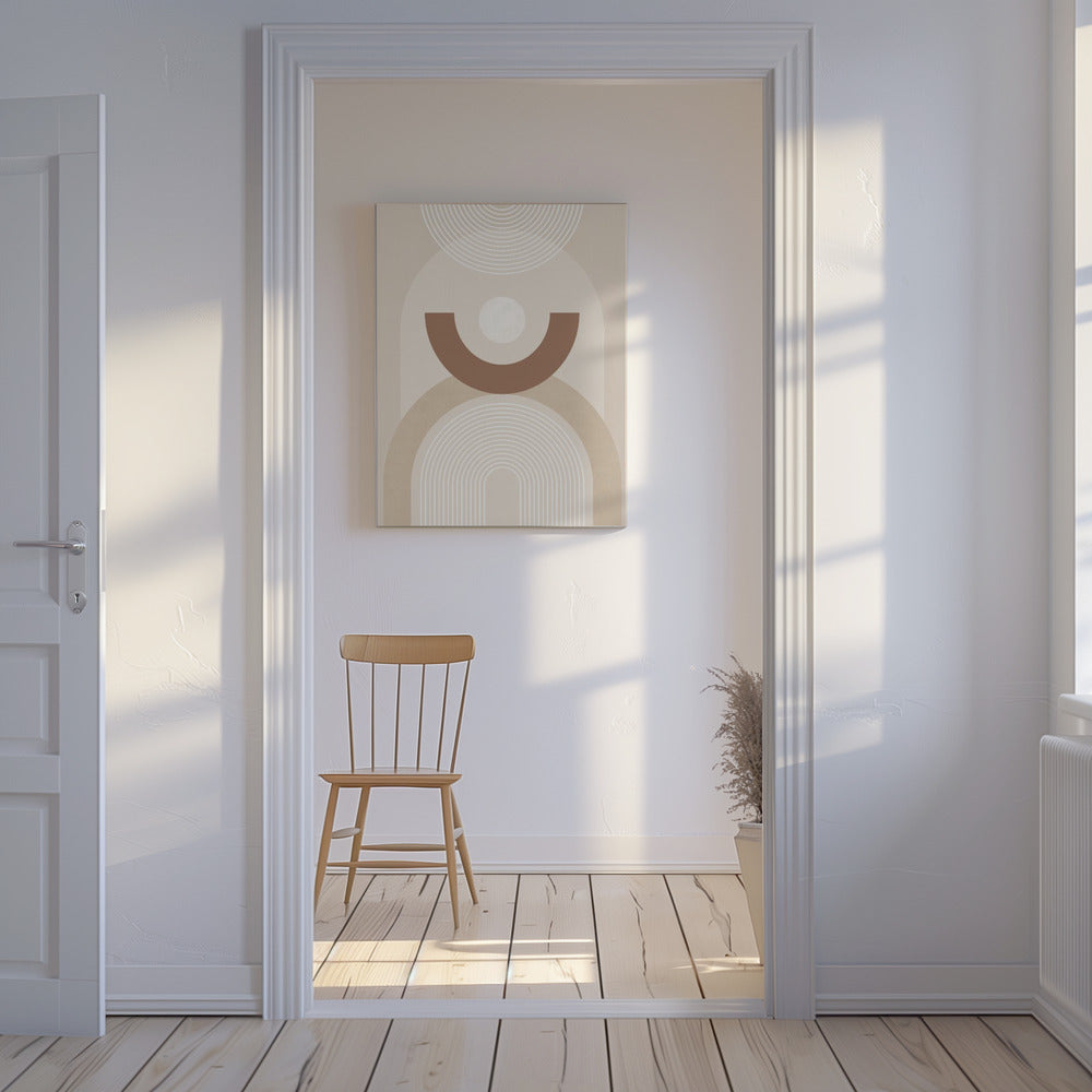Beżowy Mid Century Plakaty - Wydruki Artystyczne | Wydruki na łótnie