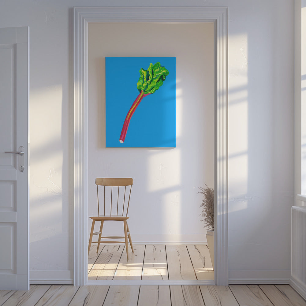 Rhabarber Hellblau | Leinwand