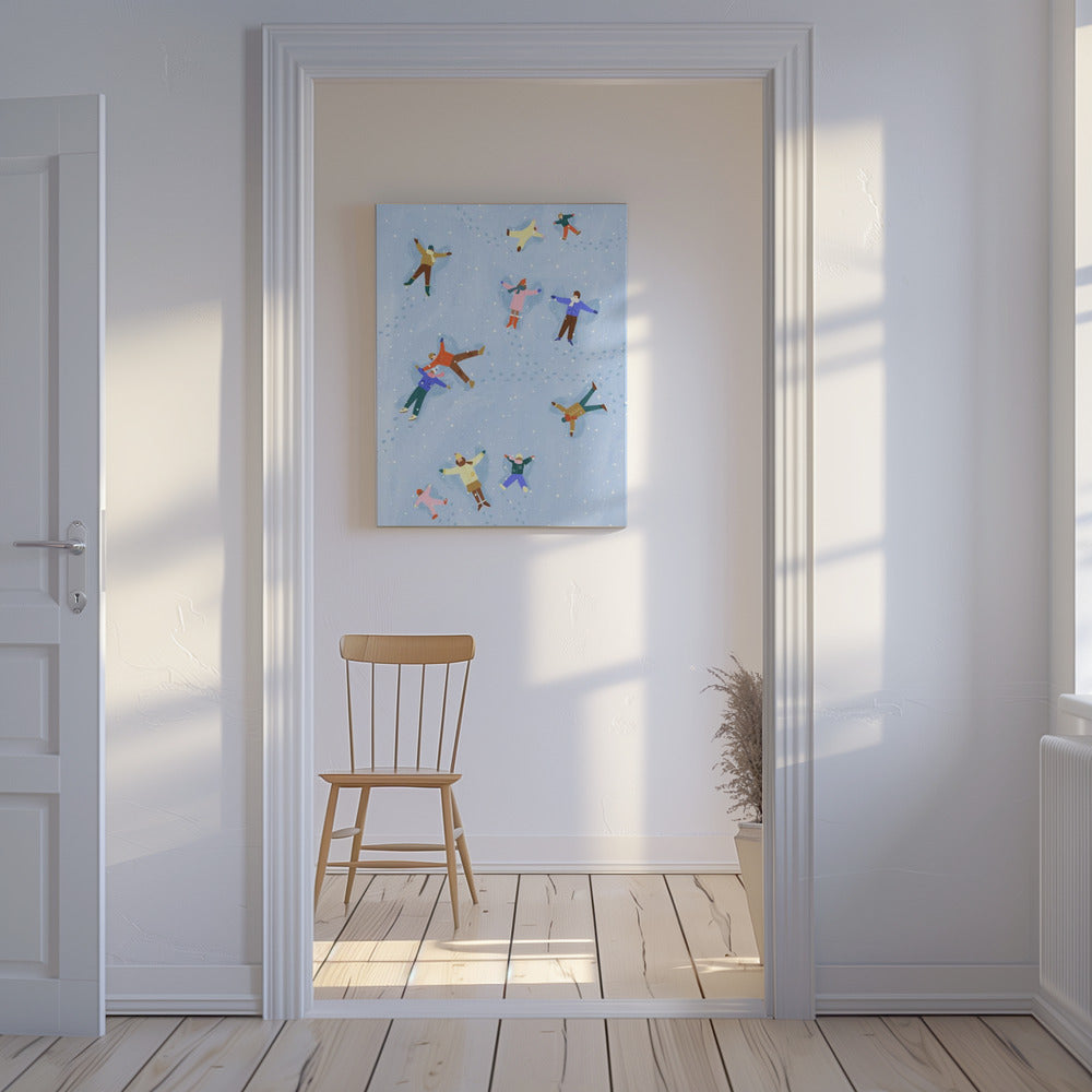 Freude an verschneiten Engeln | Leinwand-Bilder
