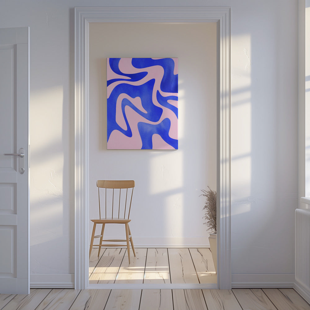 Abstract Blue Wave | Canvas