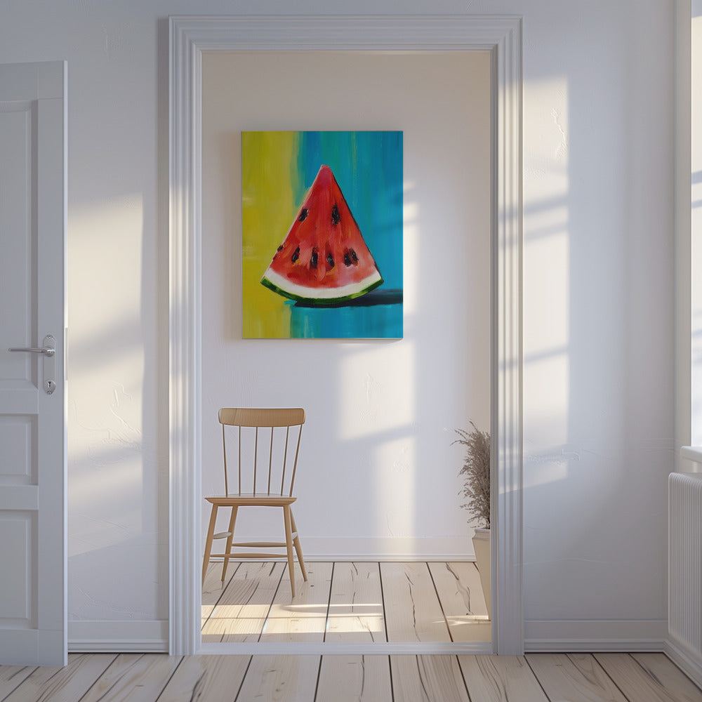 Wassermelonenscheibe | Leinwand
