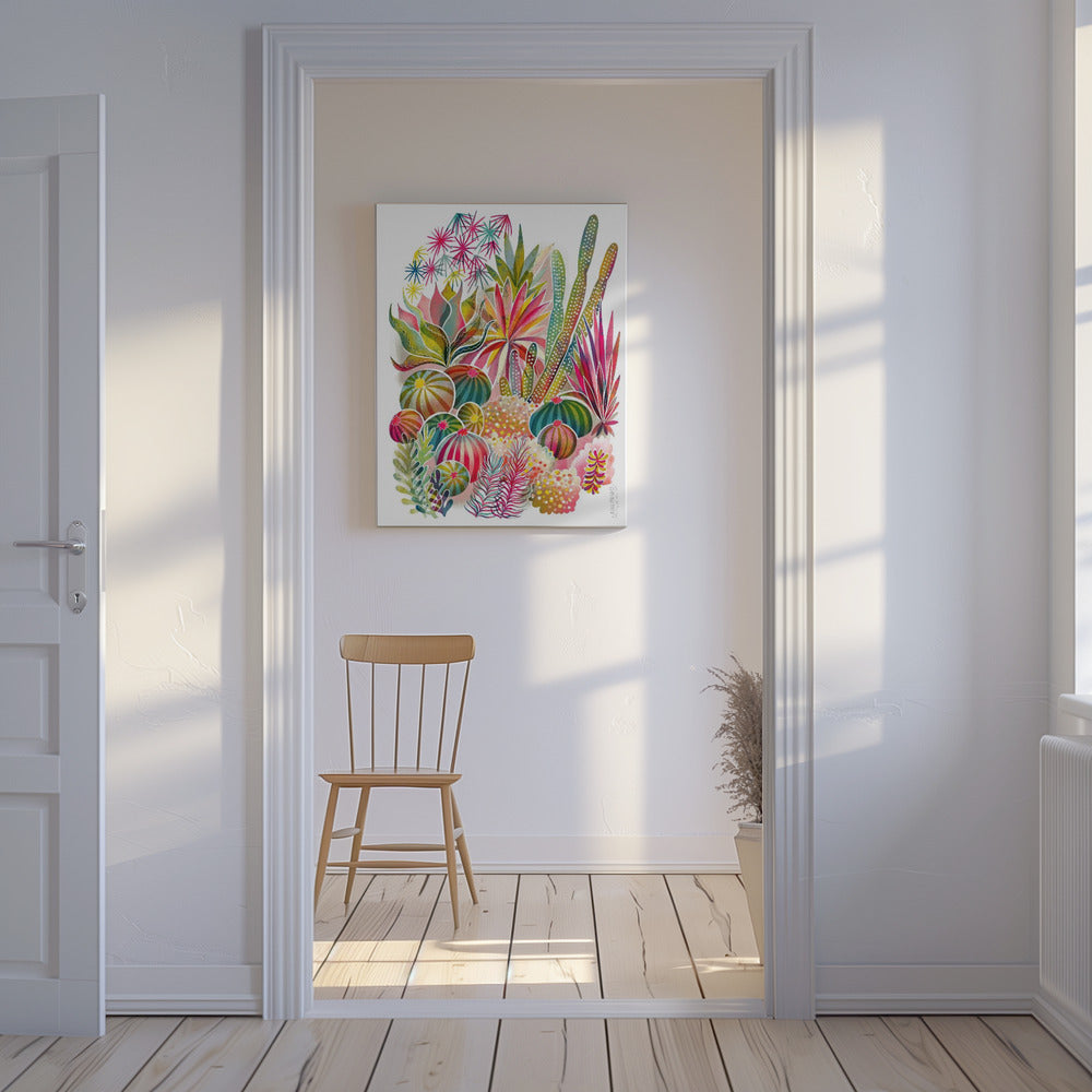 Flowering Succulent and Cacti Garden | Canvas