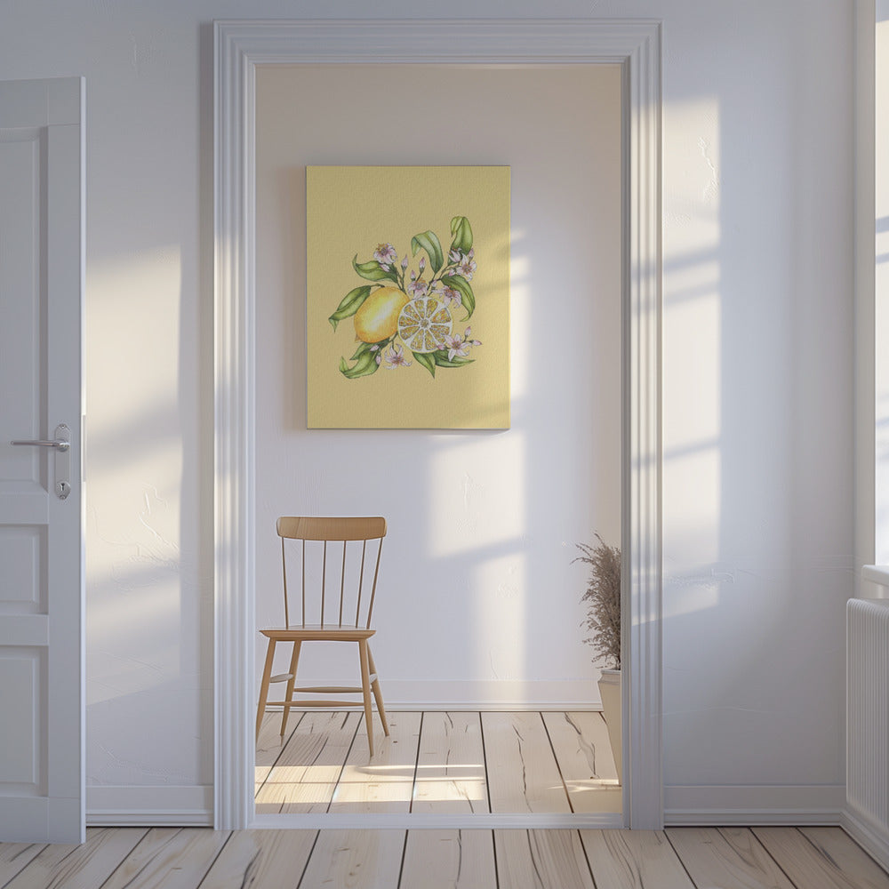Citronillustration | Canvastavla