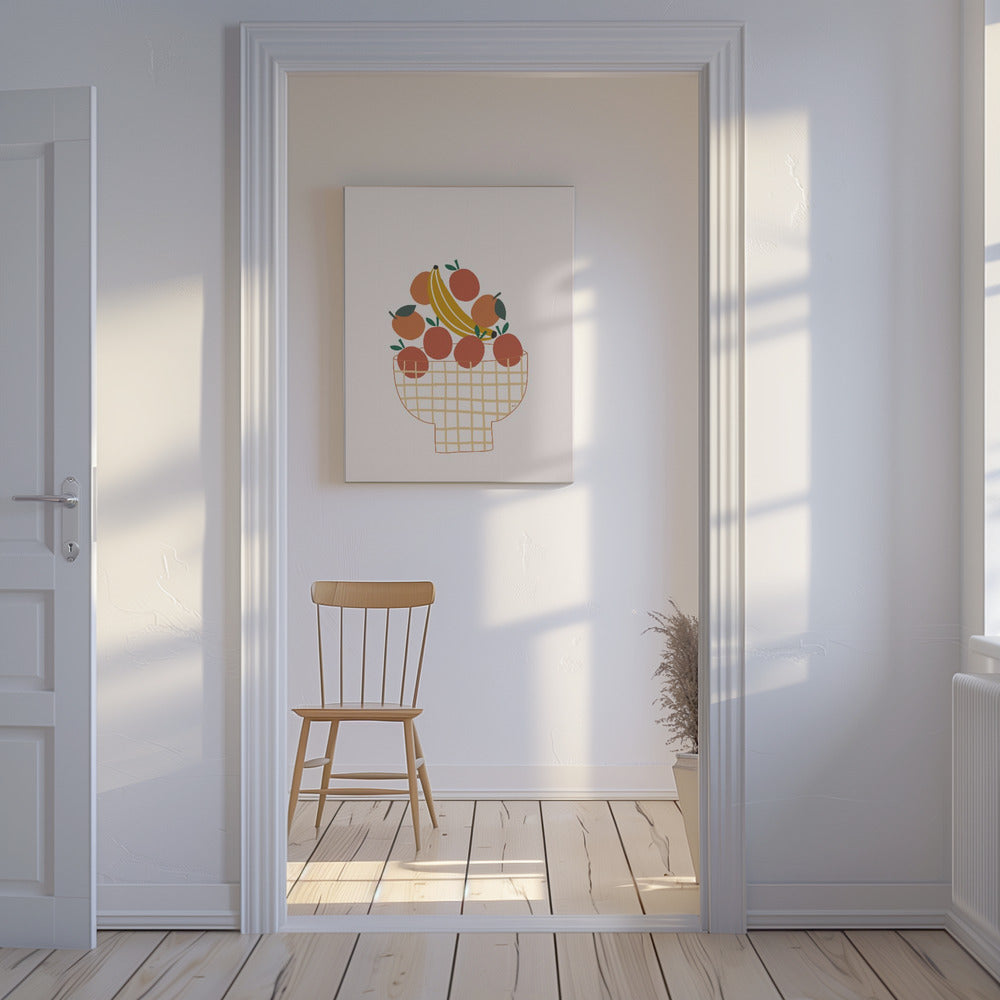 Bunte Obstschale | Leinwand