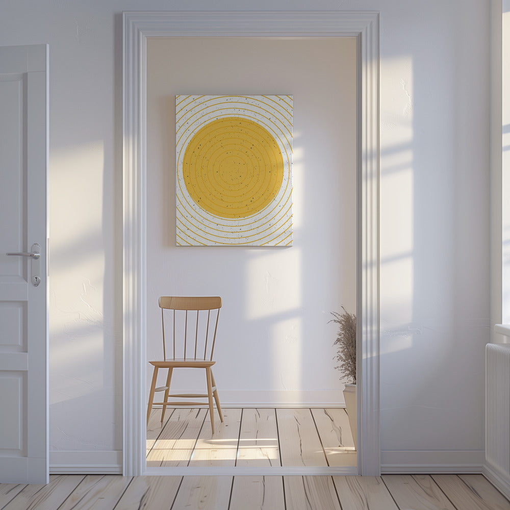 Concentric Yellow Circles | Canvas
