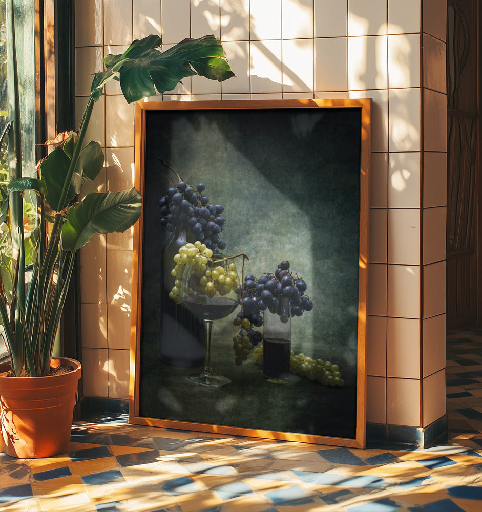 Mit Trauben | Poster - Kunstdruck