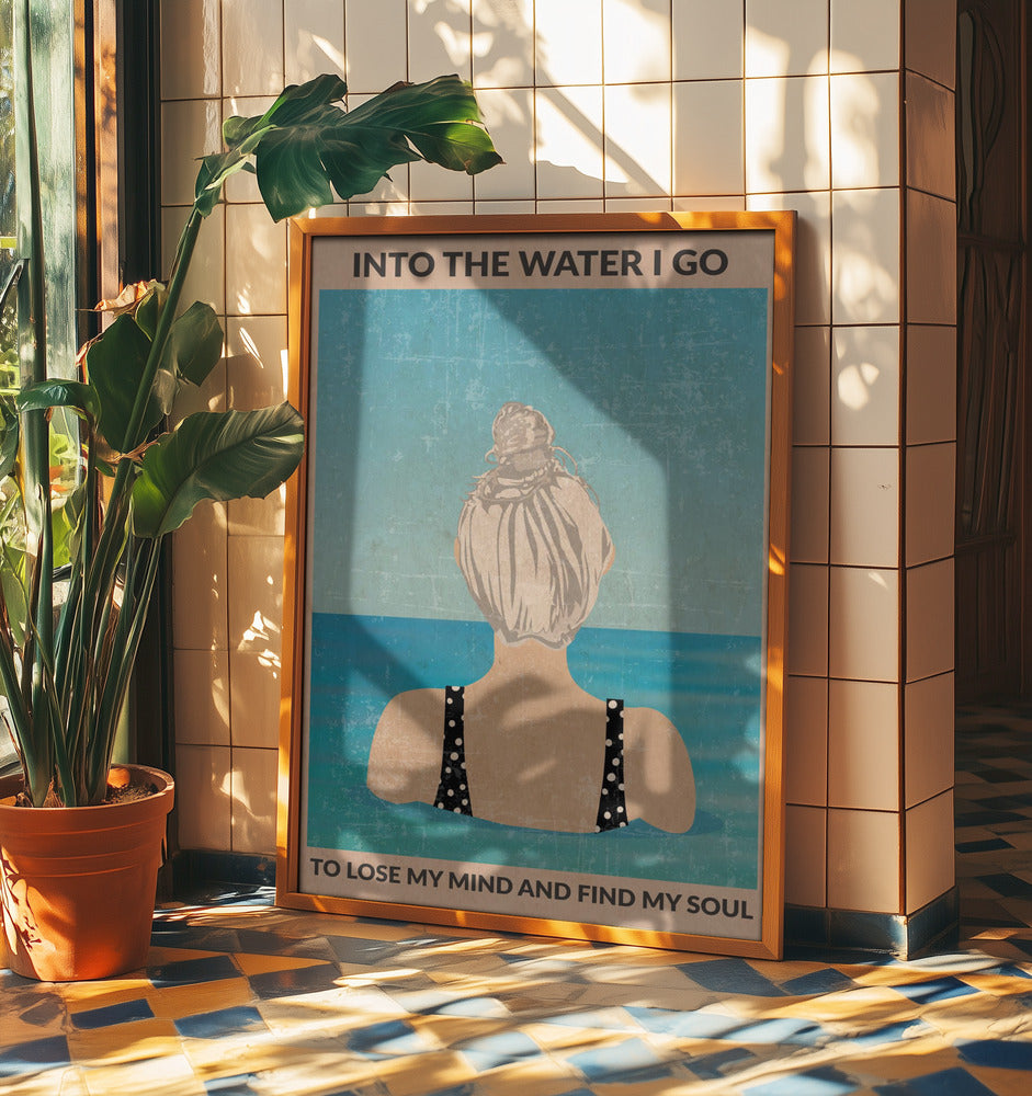 Ins Wasser (Silber) | Poster - Kunstdruck