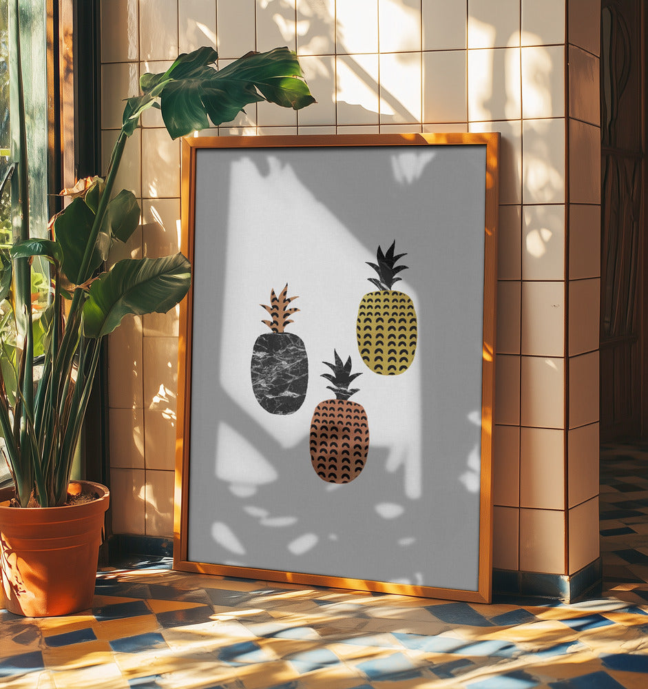Skandinavische Ananas | Poster - Kunstdruck