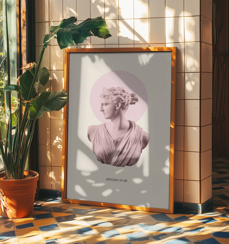 Rosa Artemis mit Heiligenschein | Poster