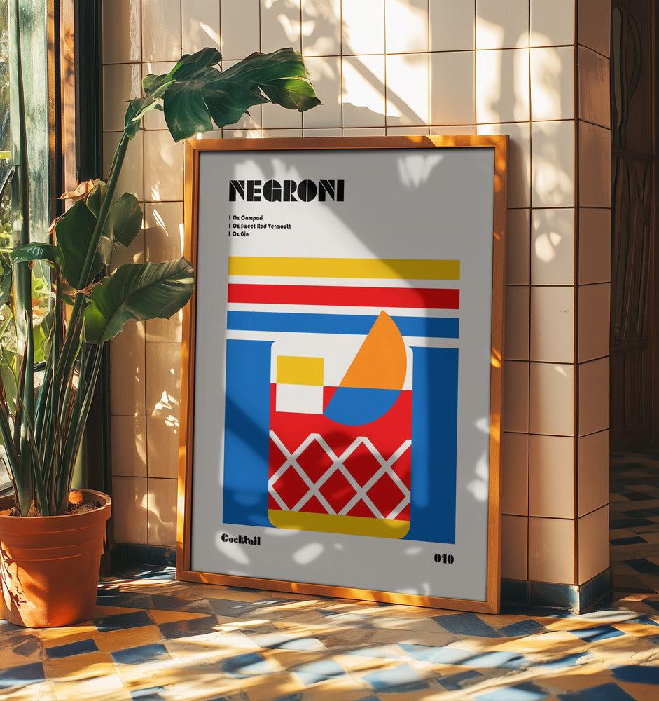 Negroni Bauhaus Cocktail | Poster