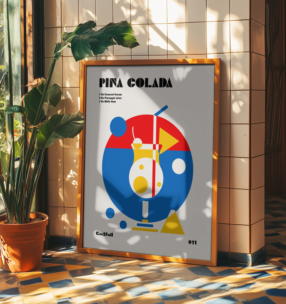 Pina Colada Bauhaus Cocktail | Poster