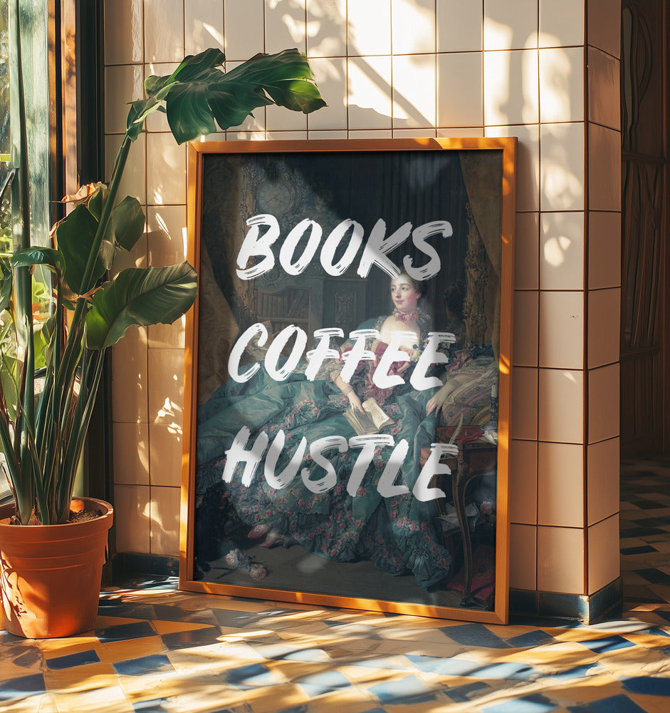 Bookscoffeewhite Ratioiso | Poster