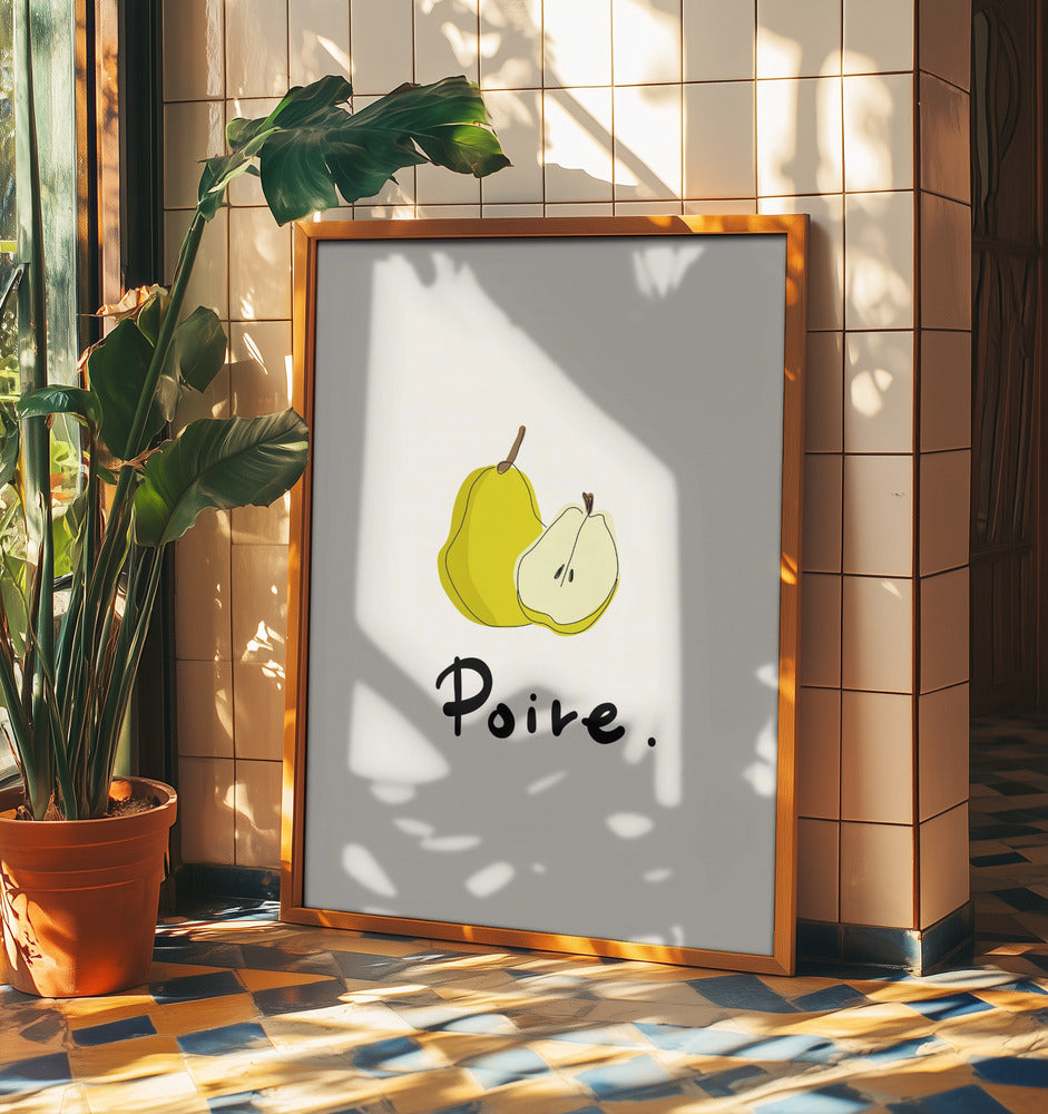 Modern French Fruits Collection &quot;Pear / Poire&quot; | Poster