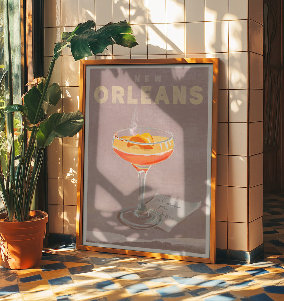New Orleans Cocktail Travel Poster | Poster