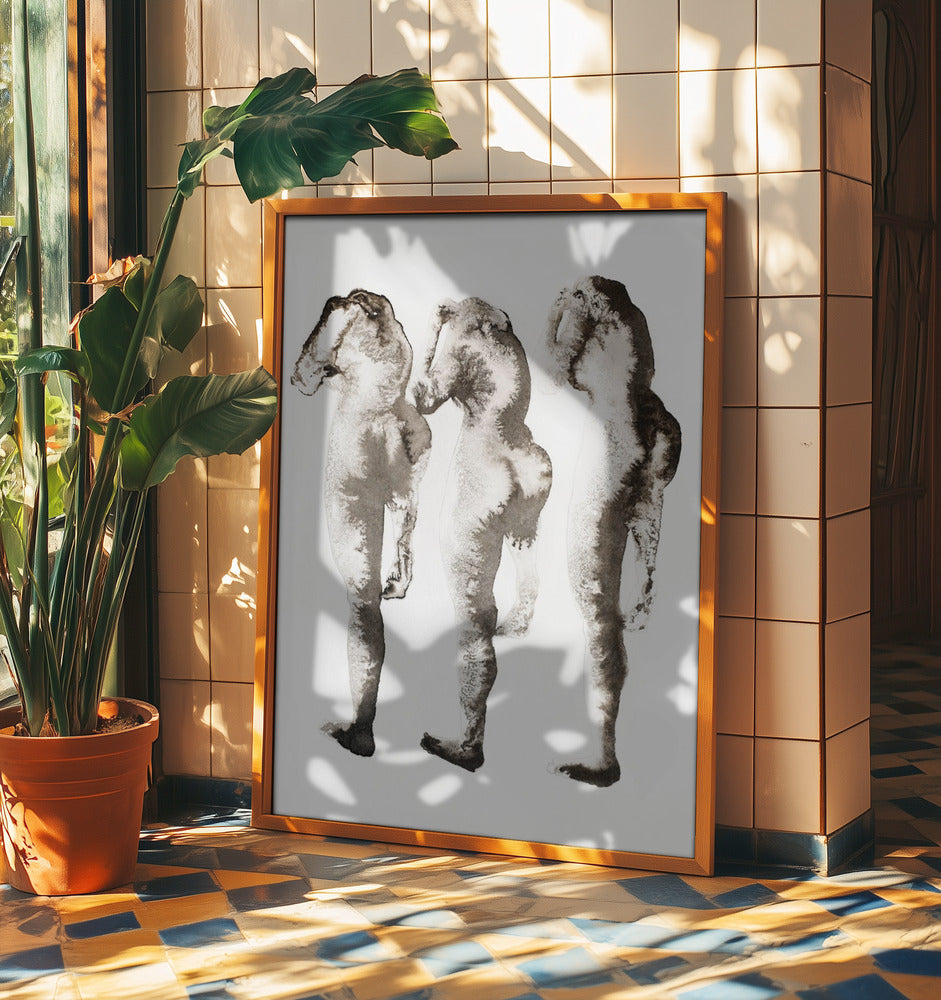 Figurenstudie 3x (nach Muybridge) | Poster