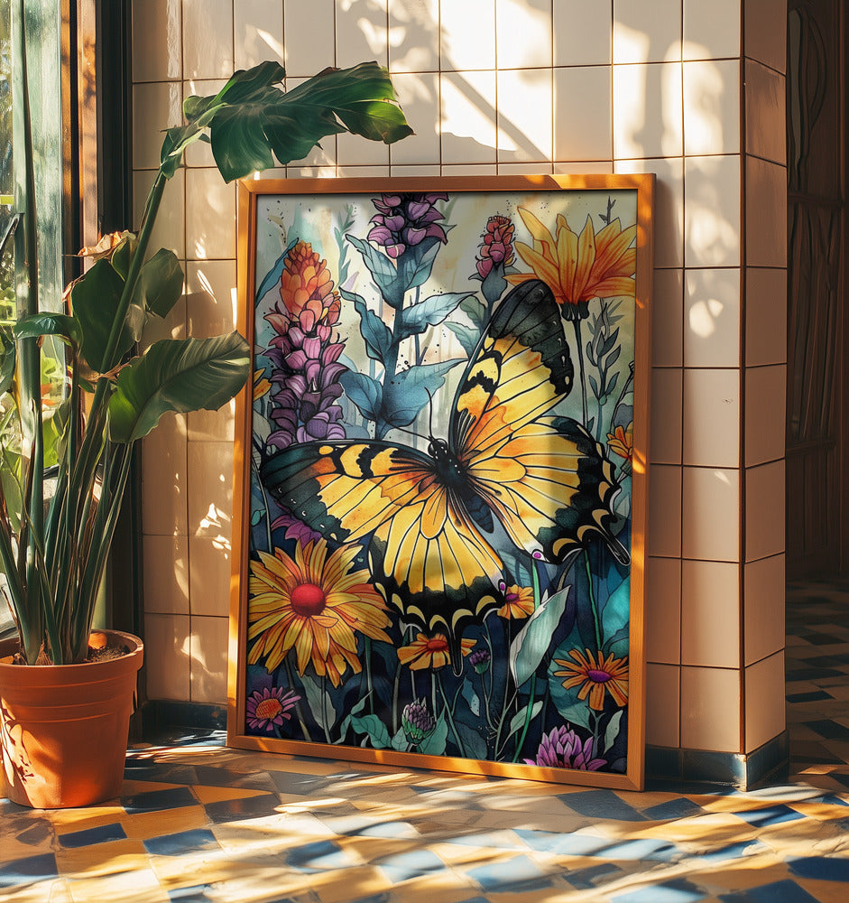 Schmetterling Aquarell Tierkunst 3 | Poster