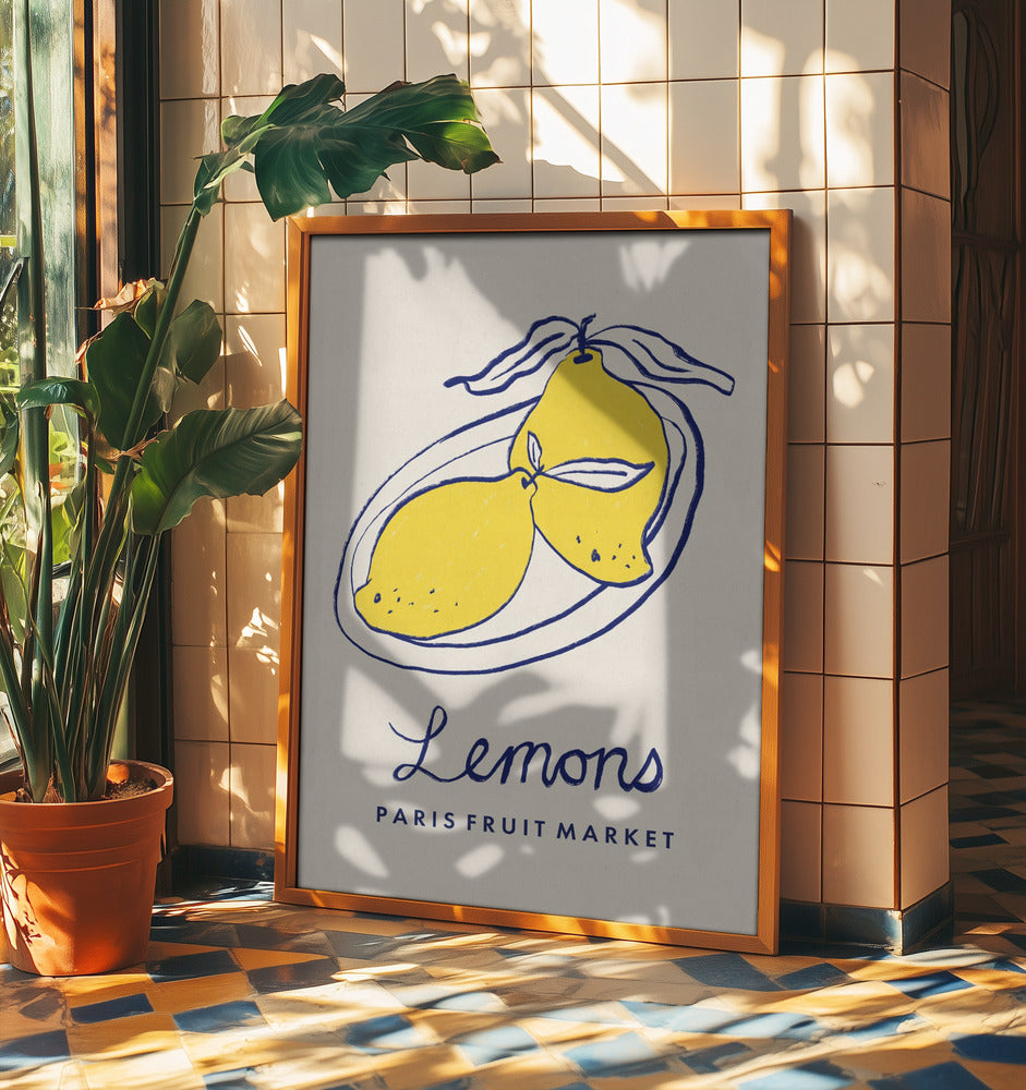 Food Art - Zitronen Pariser Obstmarkt | Poster