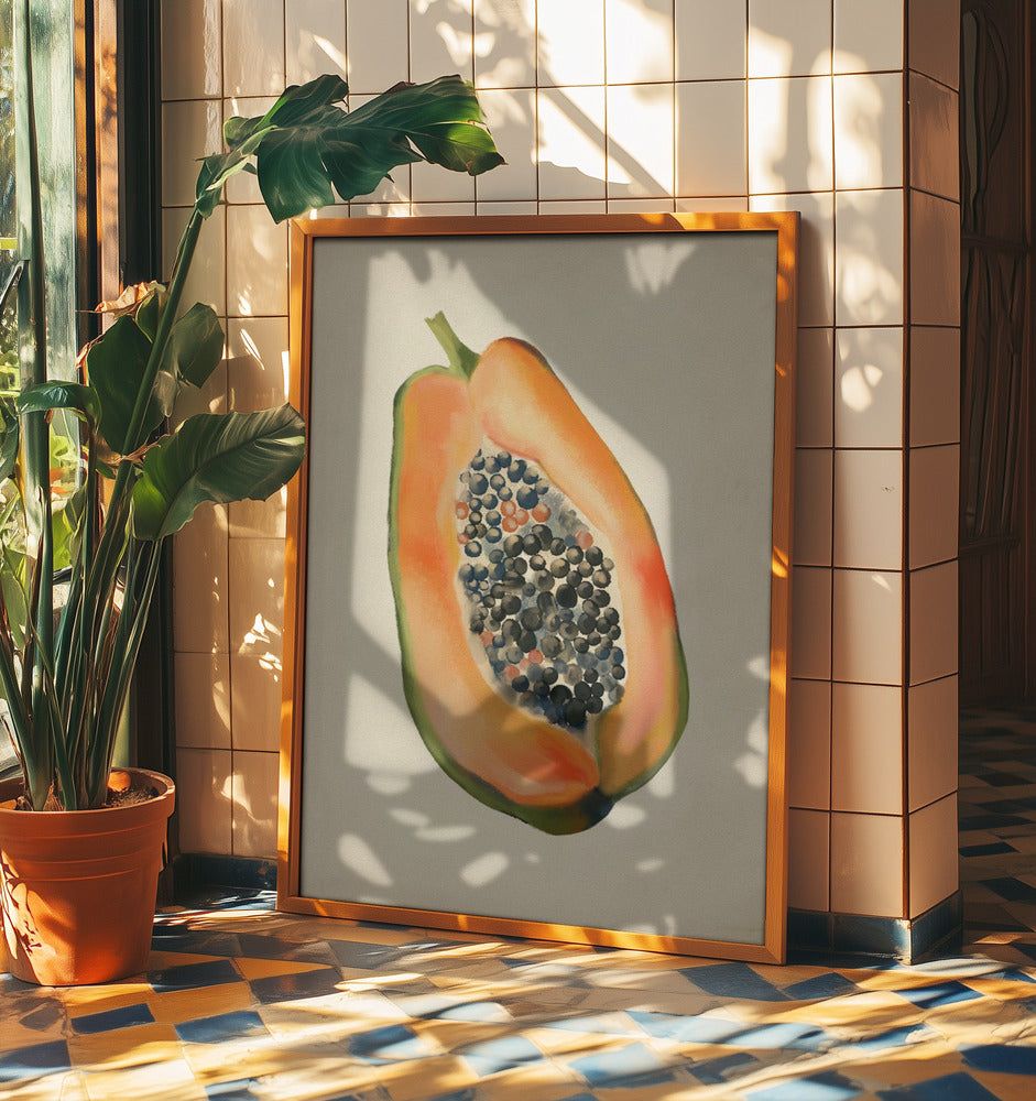 Vintage-Frucht - Papaya | Poster