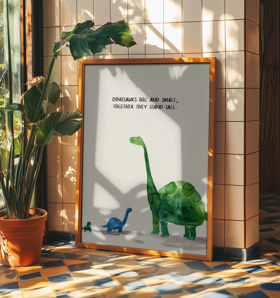 Dinozaurydużeimałe | Plakaty - Wydruki Artystyczne