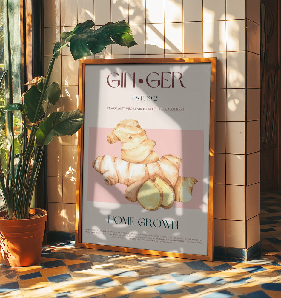 Aquarellillustration von Ingwer | Poster