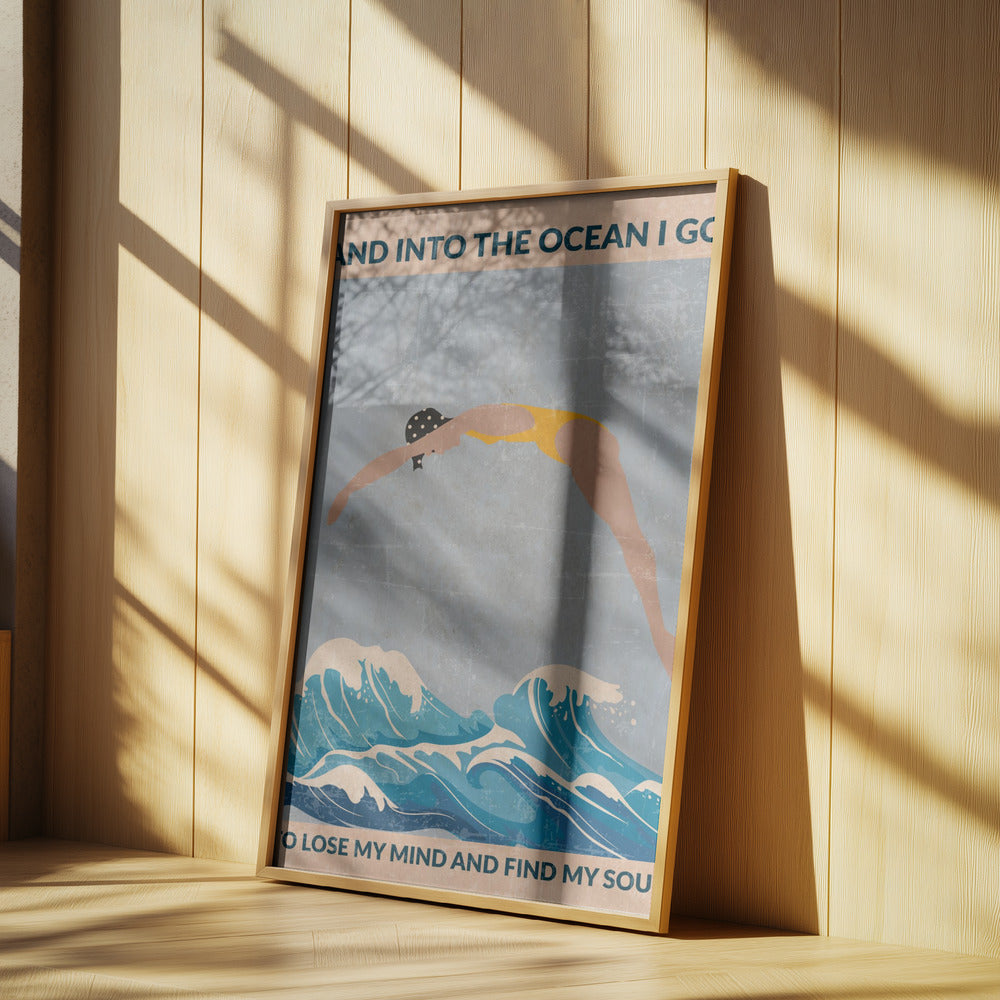 Into the Ocean (blau) Standard-Wandkunst | Poster