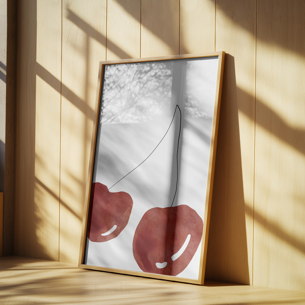 Cerezas aisladas | Posters  - Impresiones de Arte
