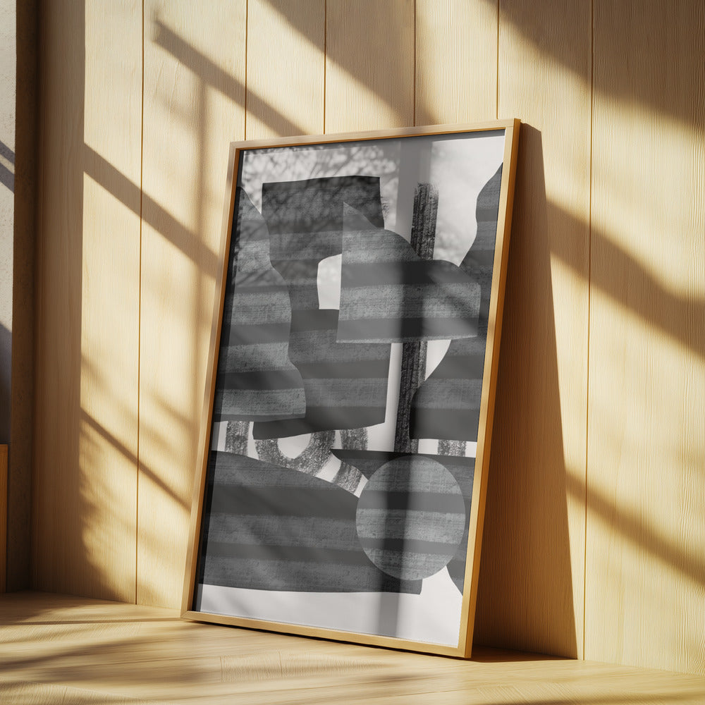 Abstrakte Streifen-Minimalcollage 26 | Poster
