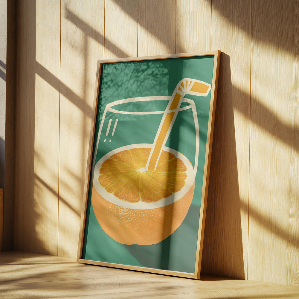 Vibrant Orange Cleverly Illustrated | Poster