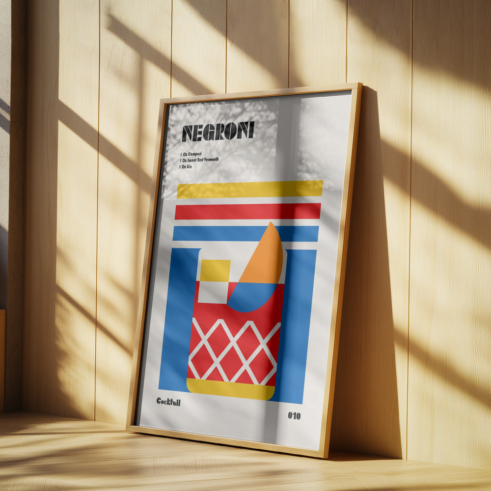 Negroni Bauhaus Cocktail | Poster