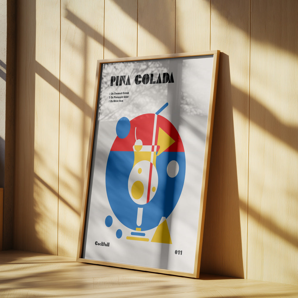 Pina Colada Bauhaus Cocktail | Poster