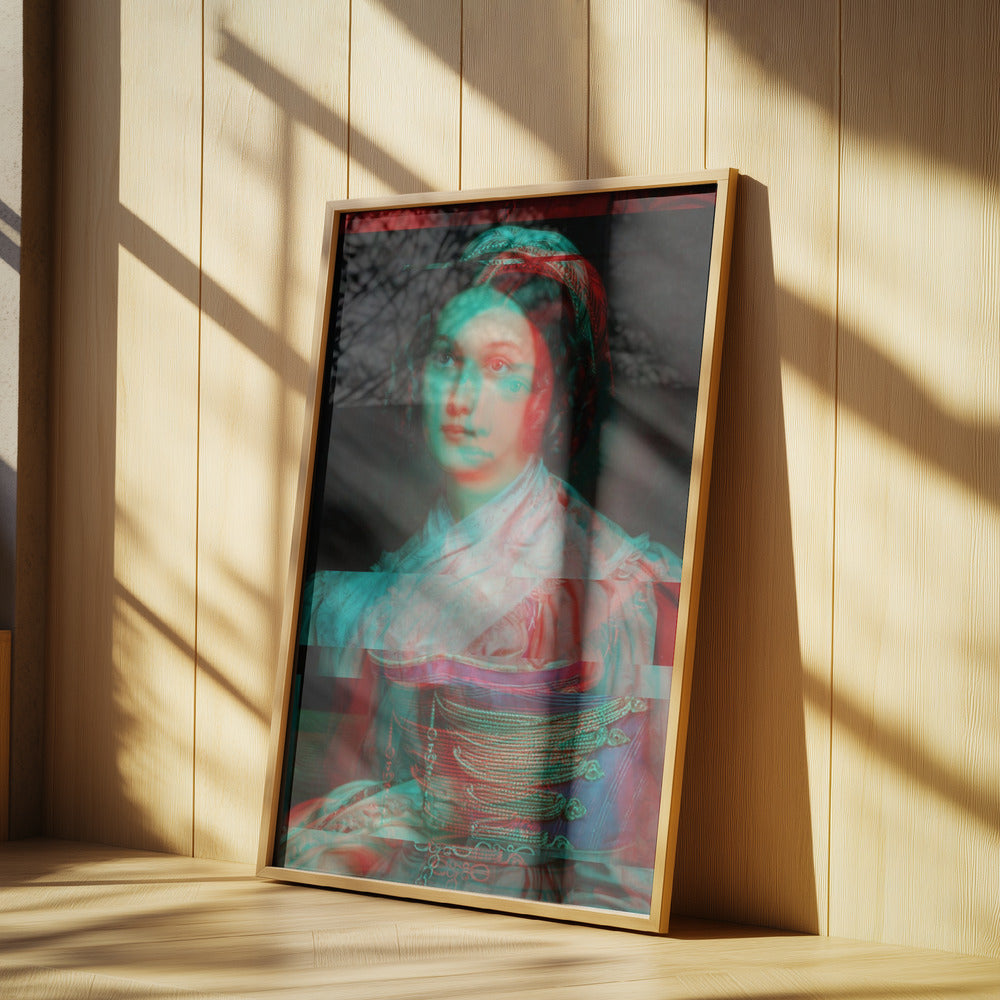 Glitched Portrait einer Frau | Poster