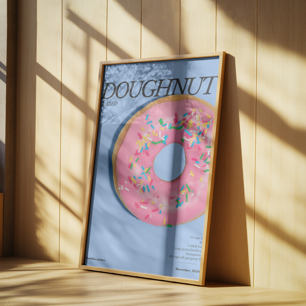 Donut mit rosa Glasur | Poster