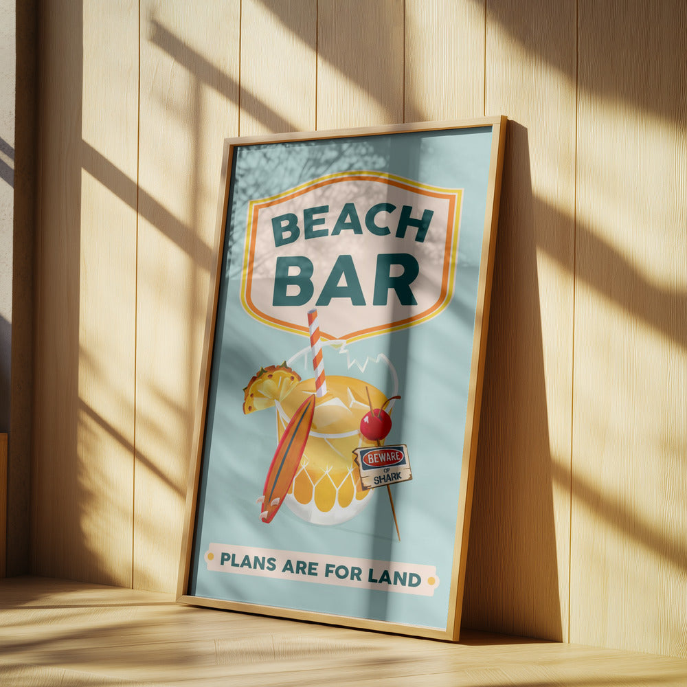 Beach Bar Summer Tropical Cocktail Bar Art | Poster