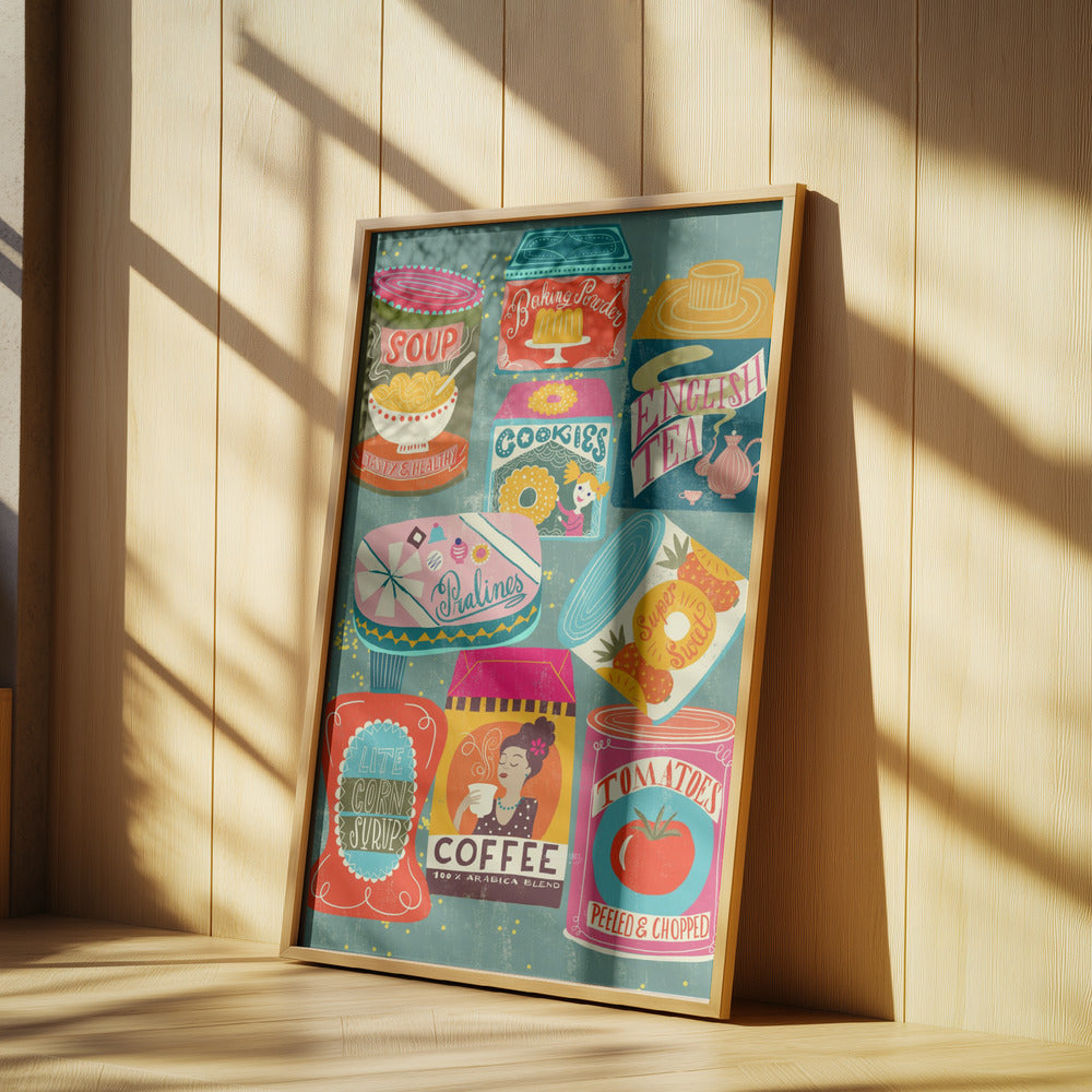 Colorful Pantry Turquoise | Poster