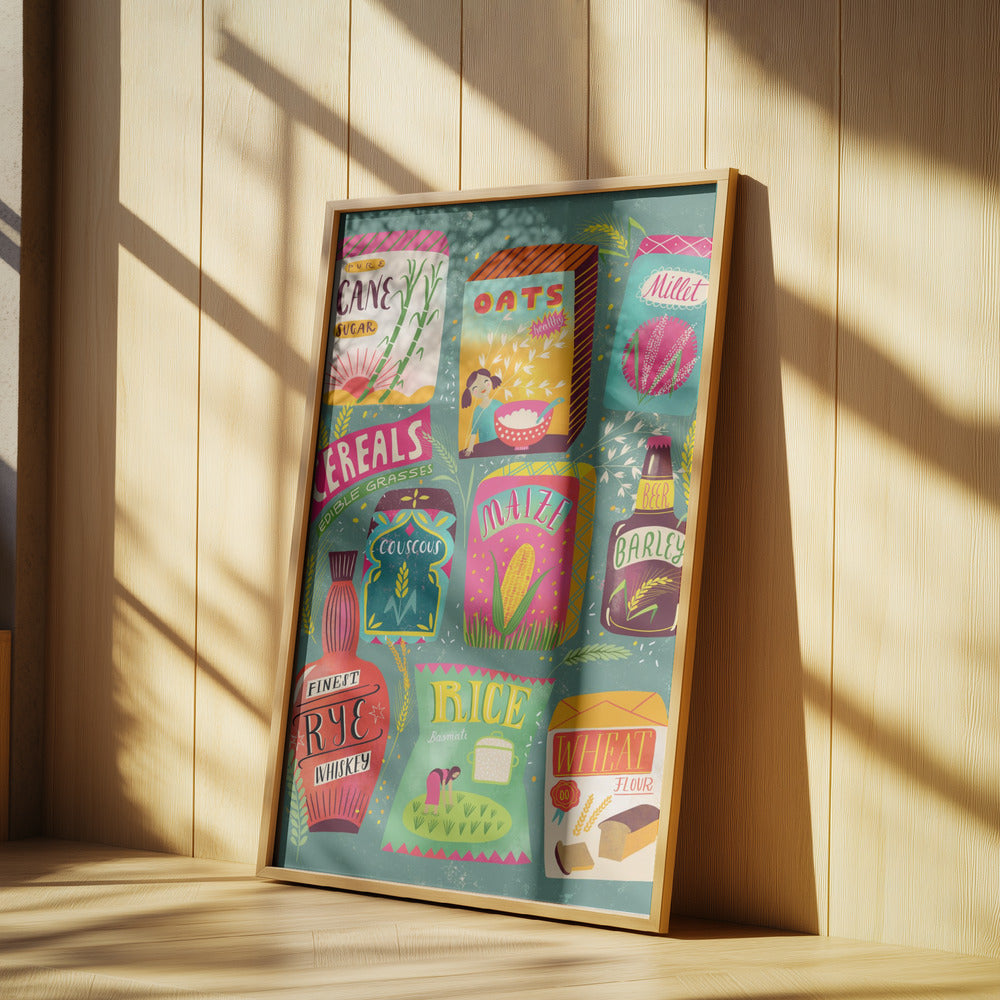Buntes Müsli-Diagramm | Poster