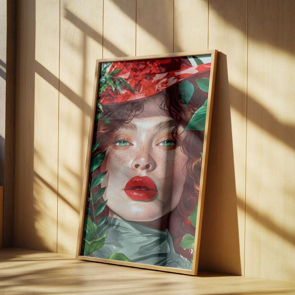 Porträt einer Frau mit grünen Augen | Poster