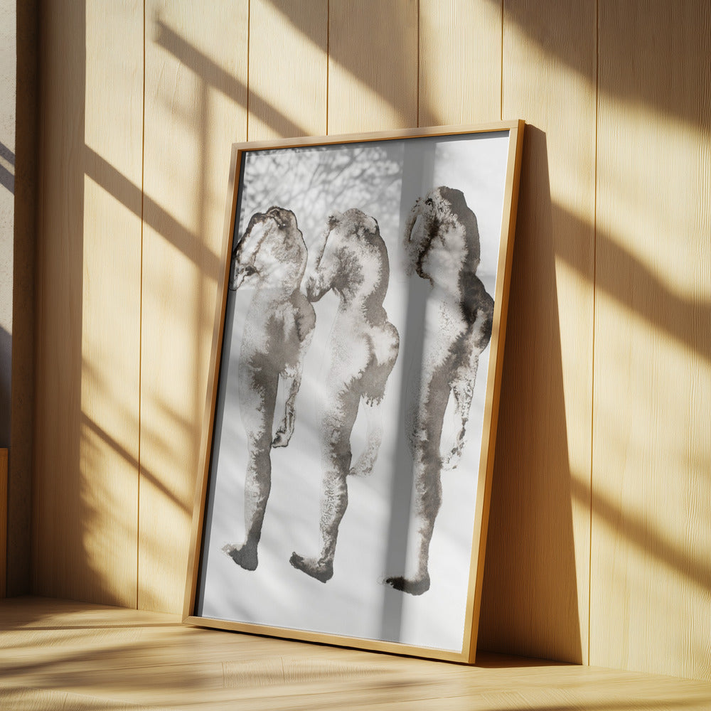 Figurenstudie 3x (nach Muybridge) | Poster