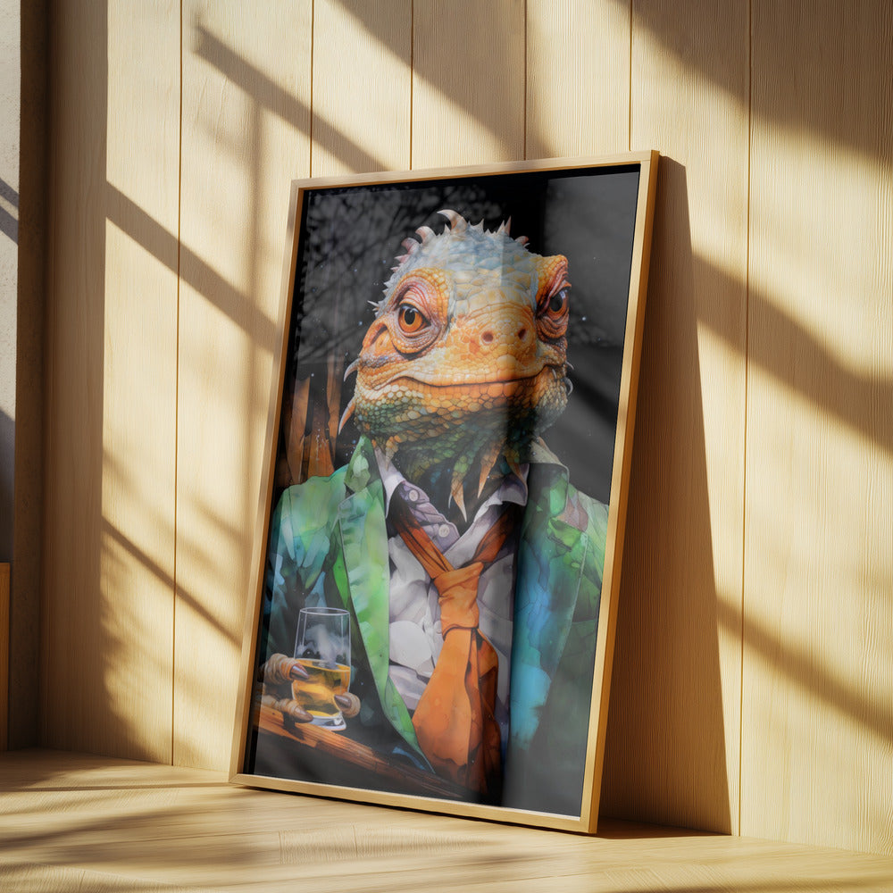 Chamäleon Aquarell Tierkunst | Poster
