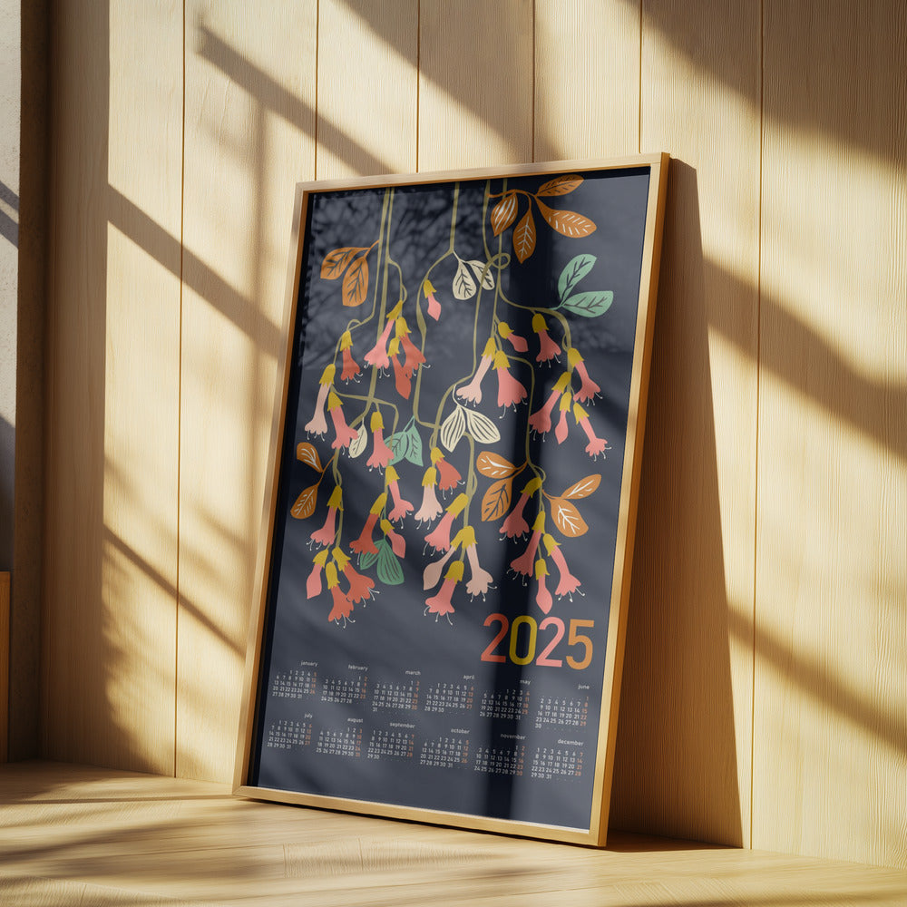 Kalender 2025 fuchsia blomma | Poster