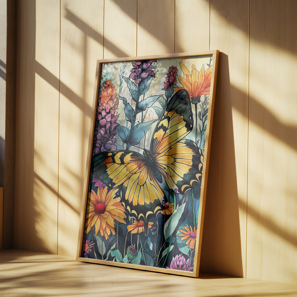 Schmetterling Aquarell Tierkunst 3 | Poster