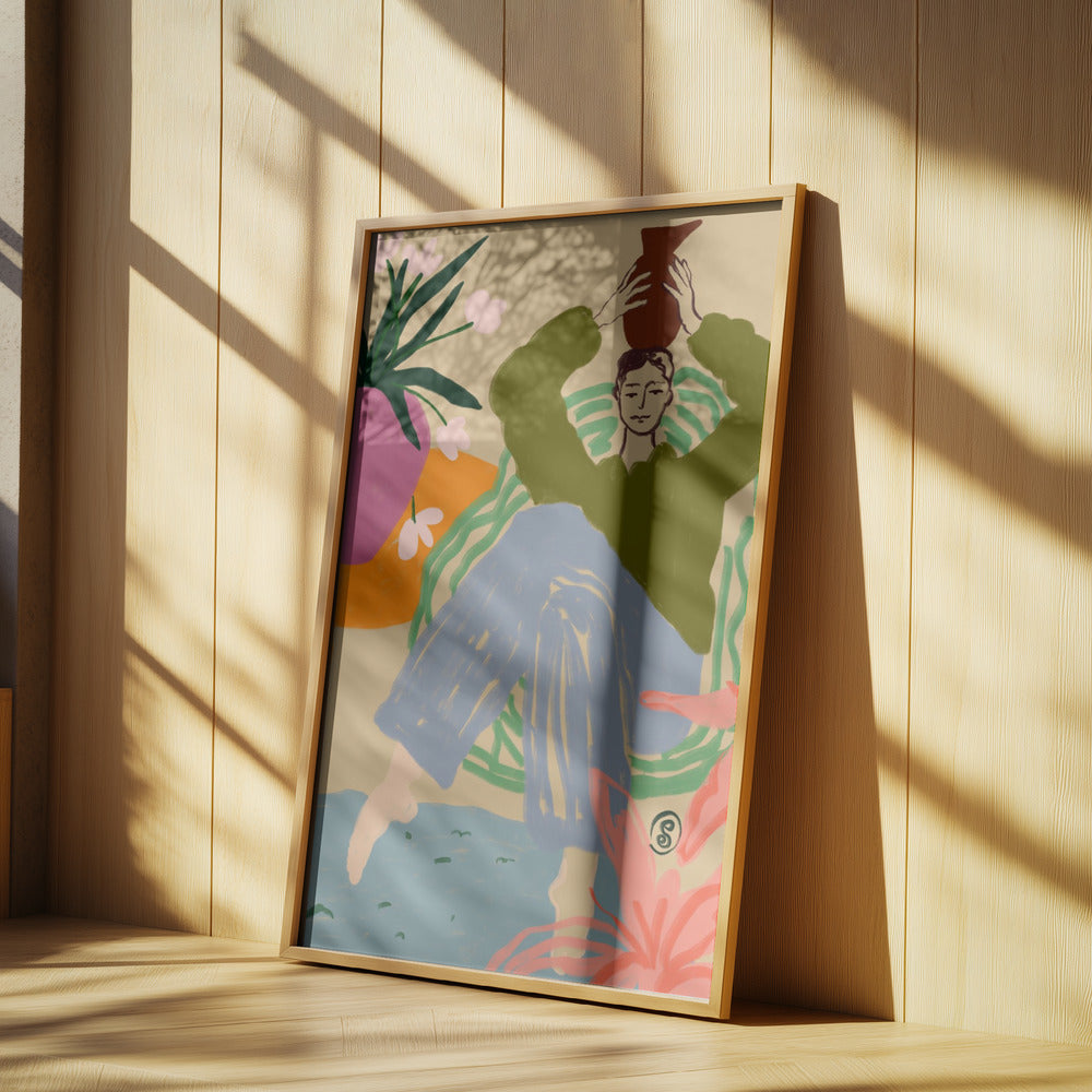 Frau mit Gefäß | Poster