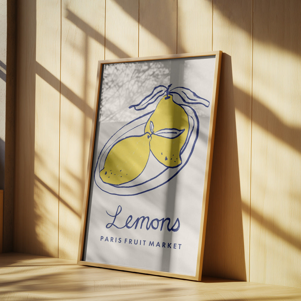 Food Art - Zitronen Pariser Obstmarkt | Poster