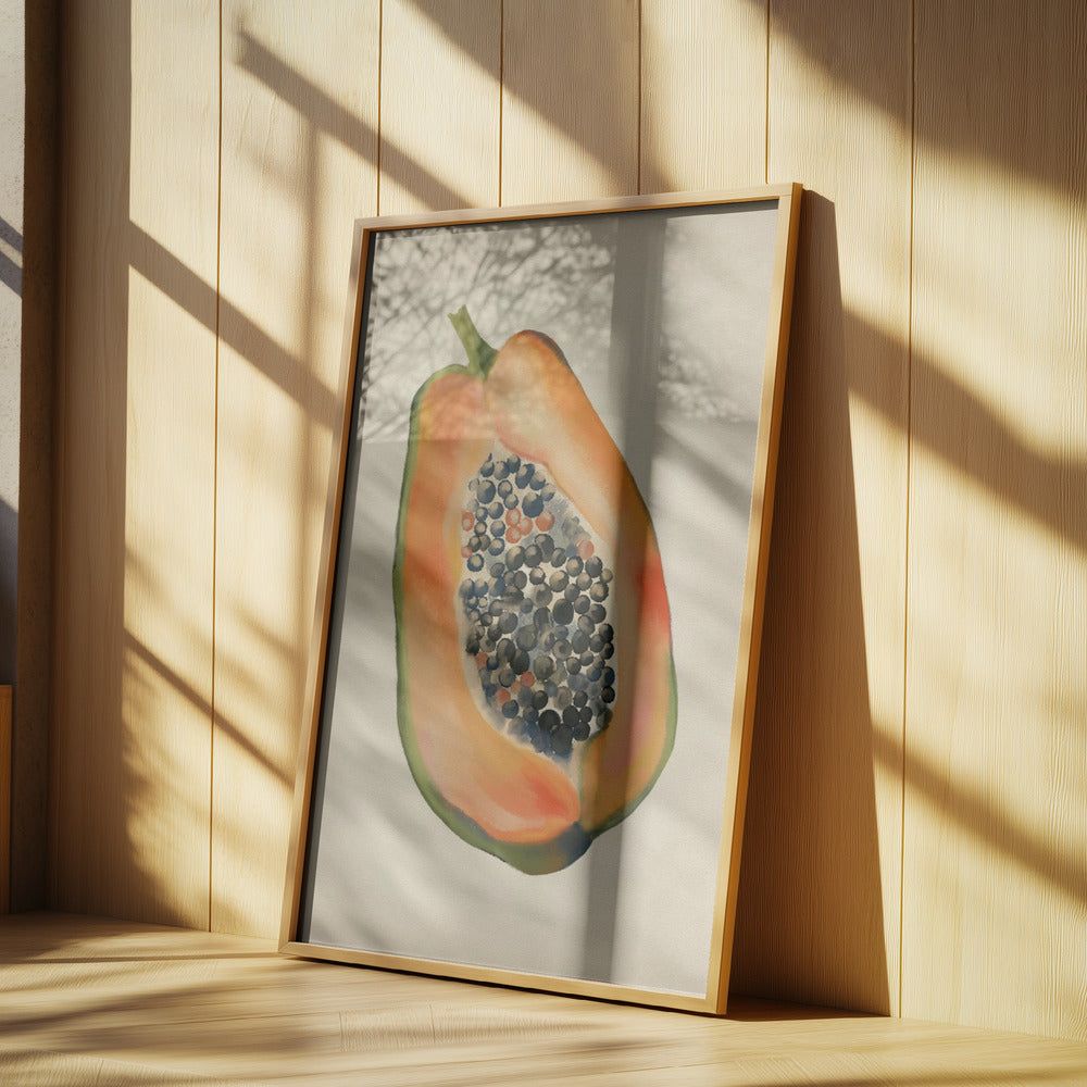Vintage-Frucht - Papaya | Poster