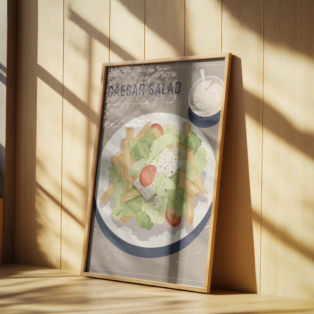 Caesar Salat und Pommes Frites | Poster