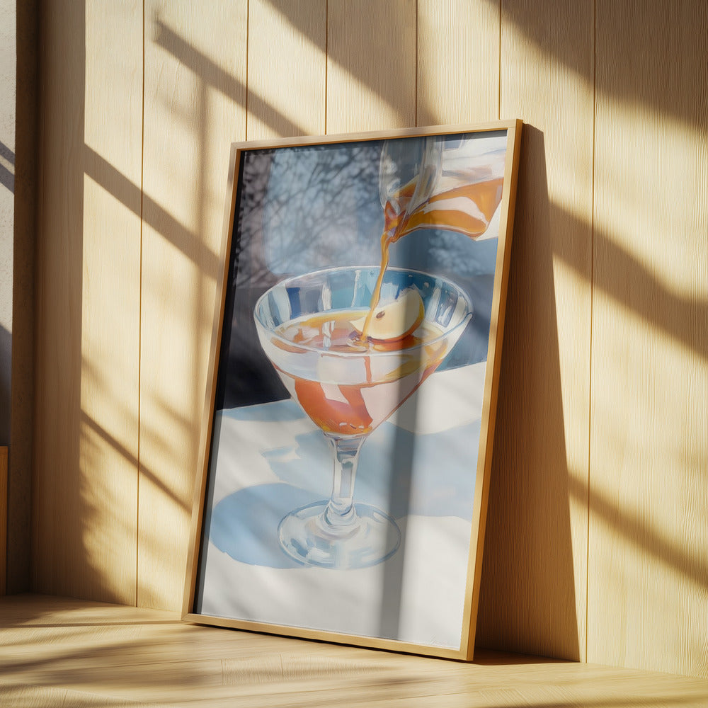 Pouring Lemon Tea into a Glass | Poster