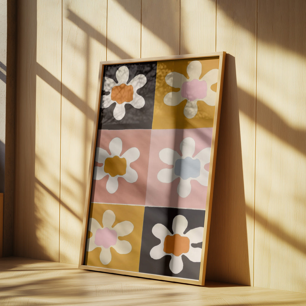 Retro Blooms Quilt | Poster