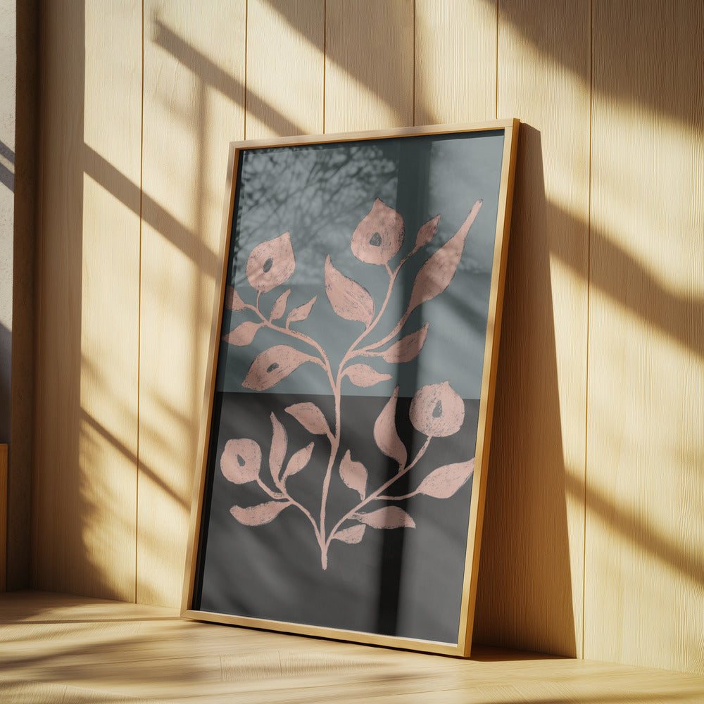 Blush Flora Contrast | Poster